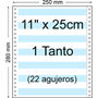 BASIC PAPEL CONTINUO PAUTADO 11" x 25cm 1T 2.500-PACK 1125P1